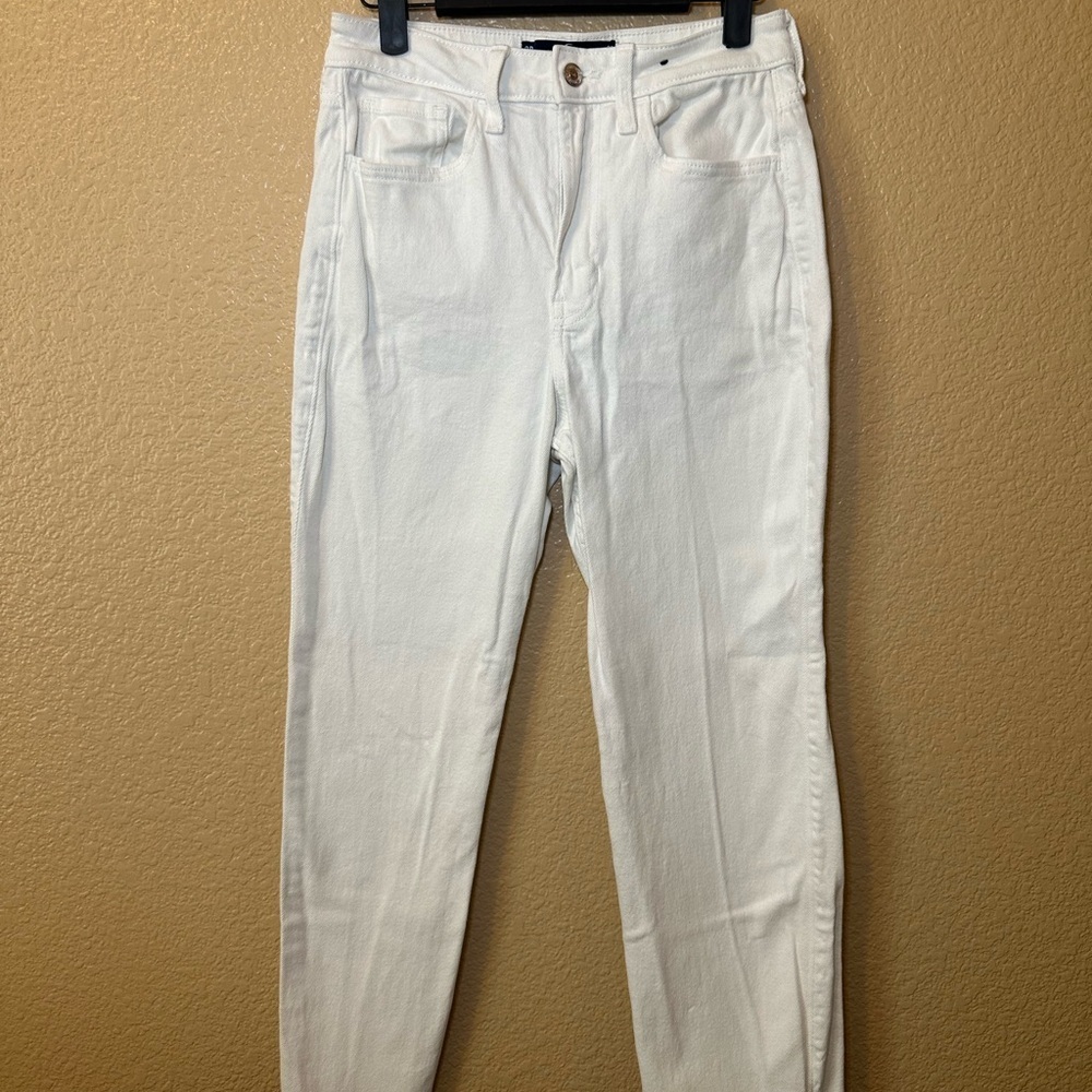 Hollister Women's White Straight Leg Jeans
